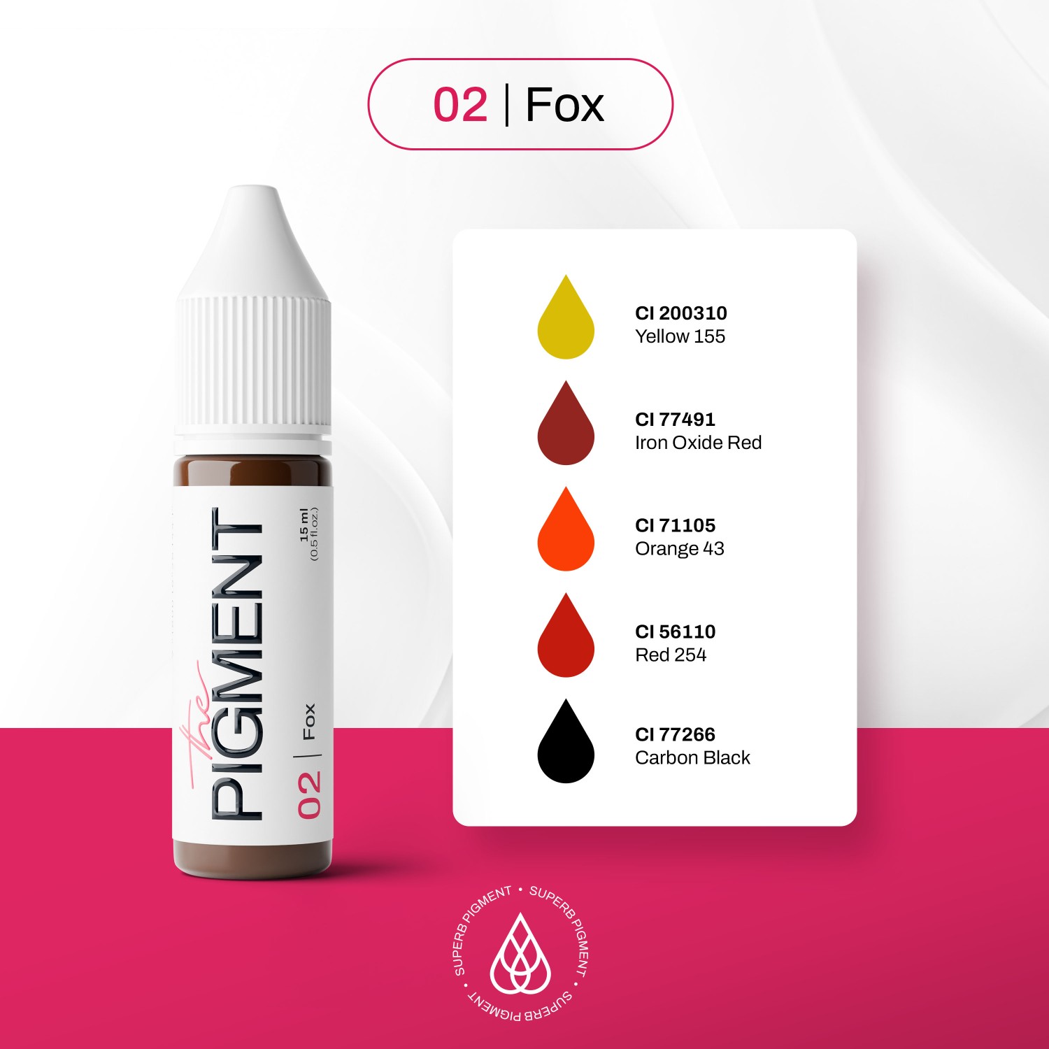 THE PIGMENT წარბის პიგმენტი Fox 15 მლ.
